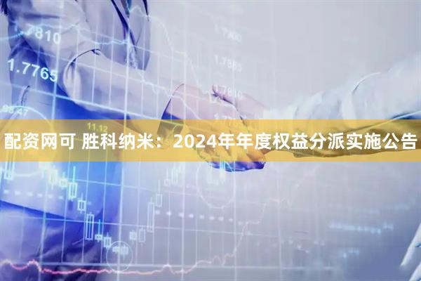 配资网可 胜科纳米：2024年年度权益分派实施公告