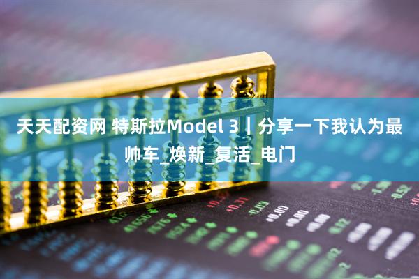 天天配资网 特斯拉Model 3｜分享一下我认为最帅车_焕新_复活_电门